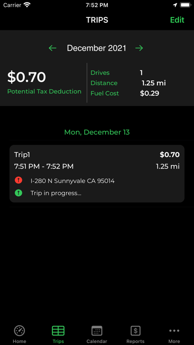 Extra Mile:IRS Mileage Tracker Screenshot