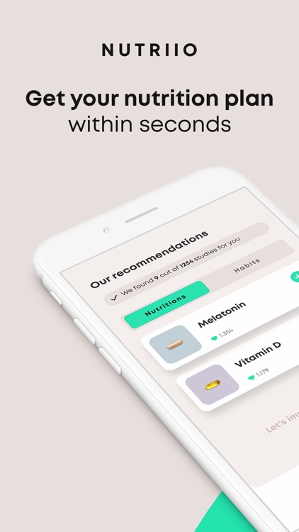 Nutriio: Nutrition Plan