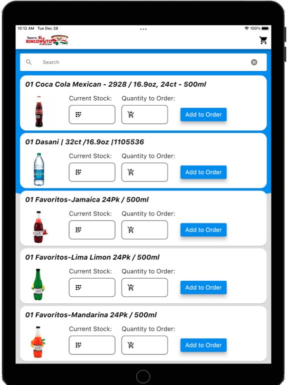Ordenes a Bodega iPad screenshot 1 - Food & Drink app