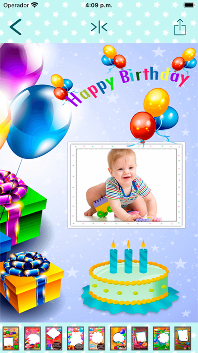 Happy birthday frames cards . Screenshot
