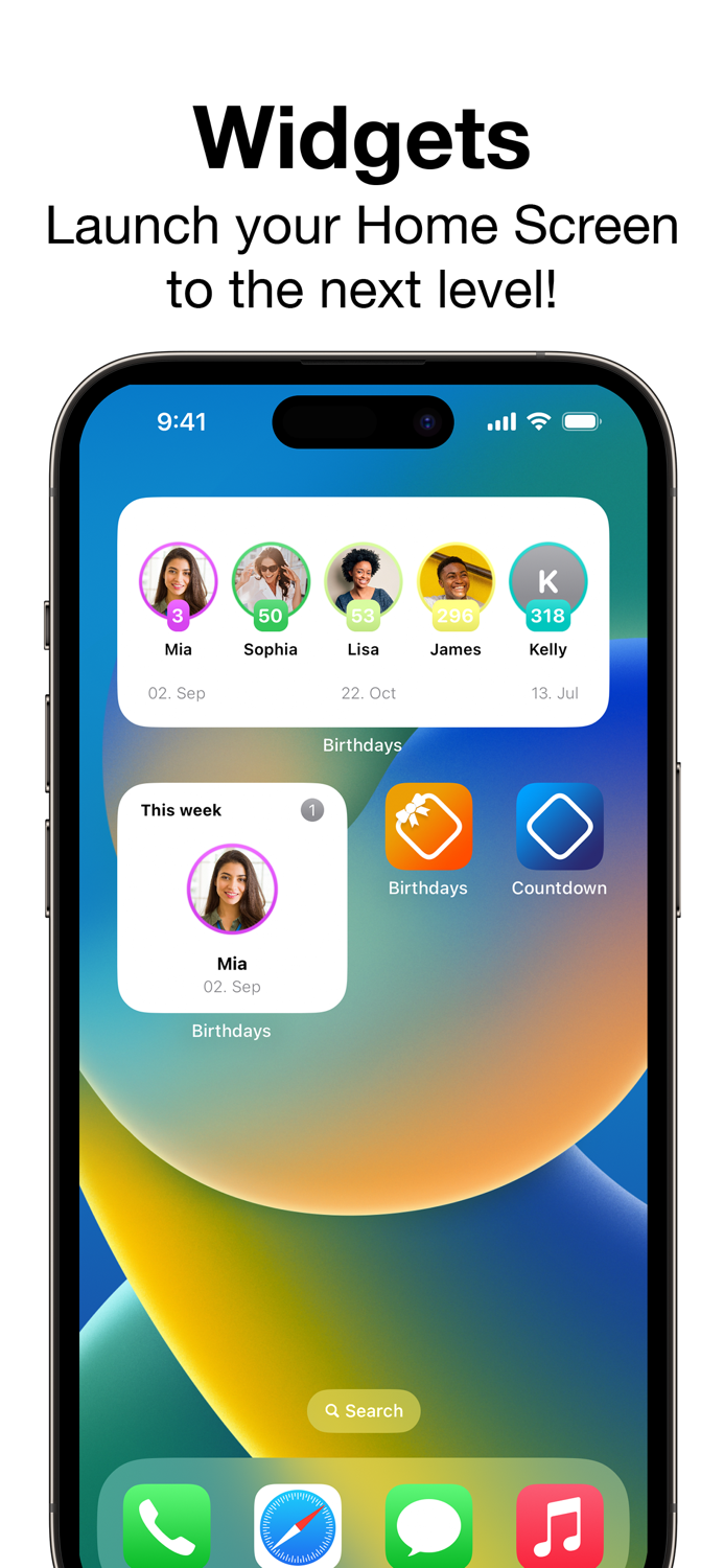Birthday Reminder Widget and App