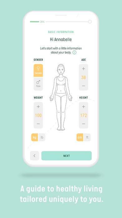 Kcal Body Assessment Screenshot