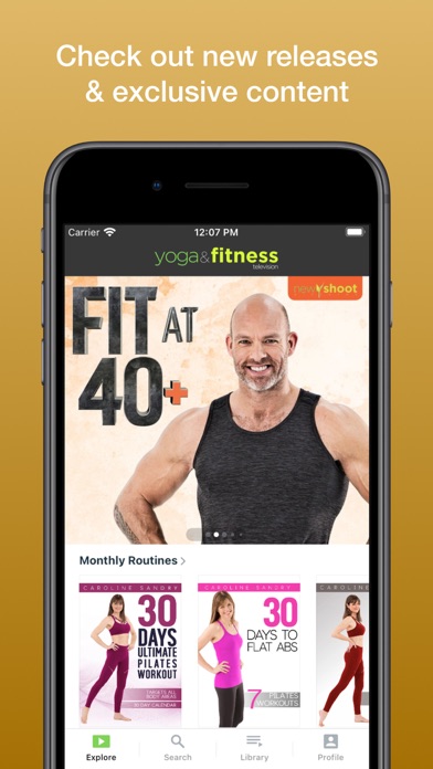 Yoga and Fitness TV Screenshot