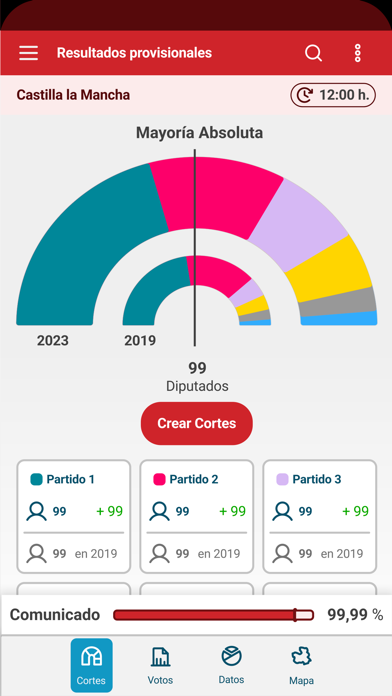 JCCM Elecciones 2023 Screenshot