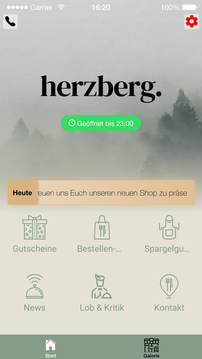 herzberg. Restaurant