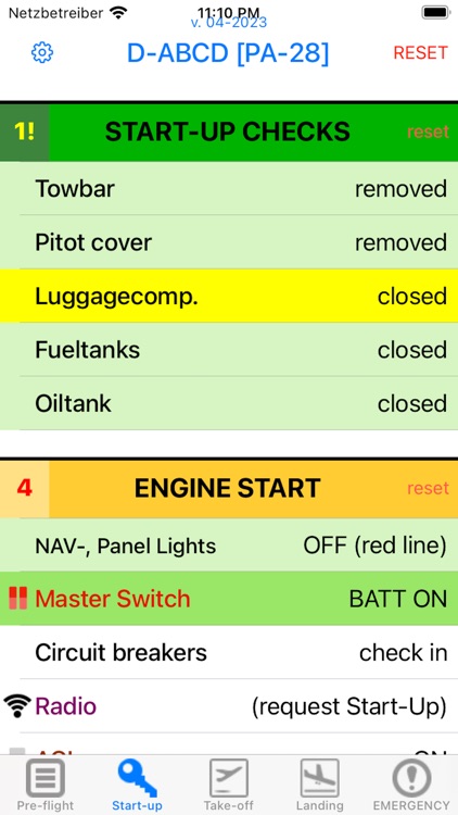 Pilot's Checklist