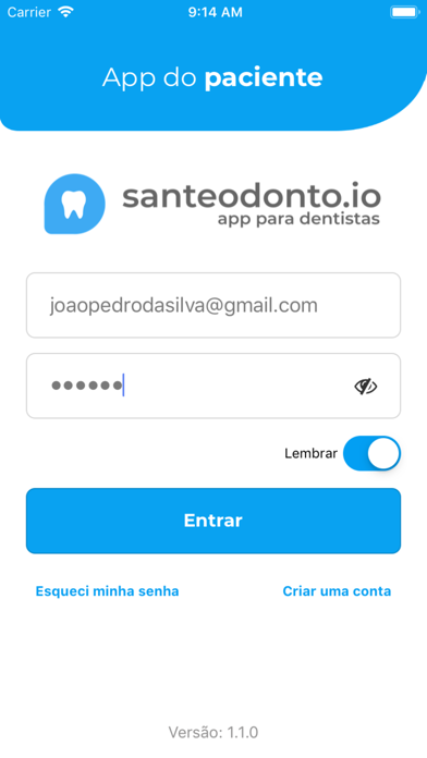 SanteOdonto App Paciente Screenshot