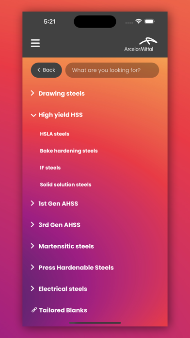 ArcelorMittal automotive offer Screenshot