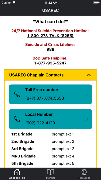 WeCare, USAREC Screenshot