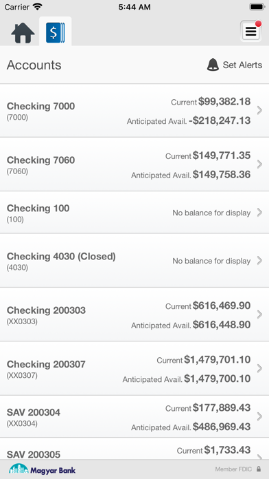 Magyar Bank Business Banking Screenshot