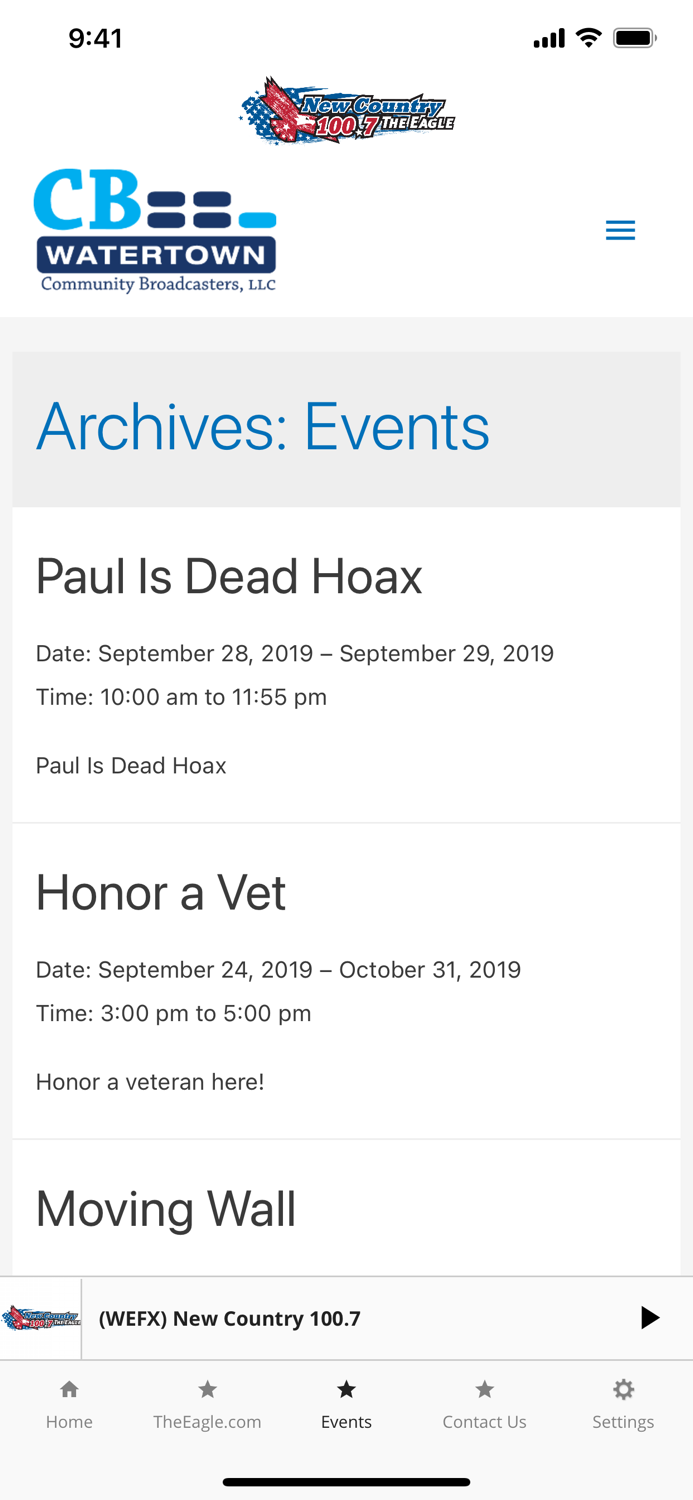 100.7 The Eagle WEFX FM