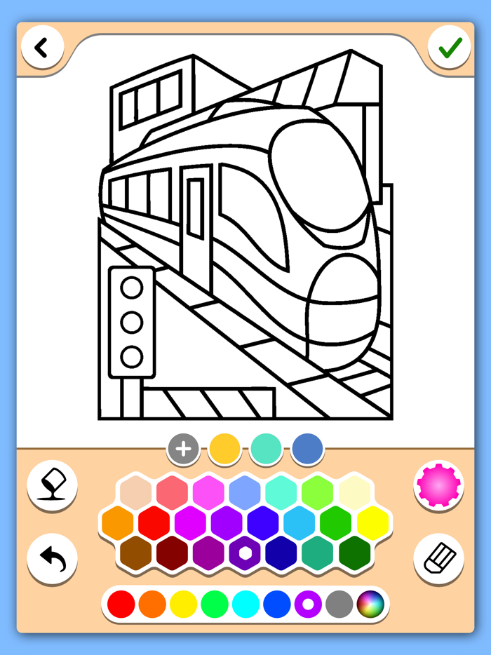 Trains coloring pages
