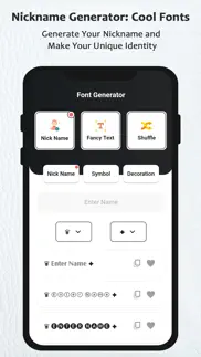 cool fonts: nickname generator iphone screenshot 1