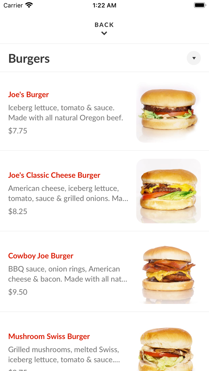 Joes Burgers