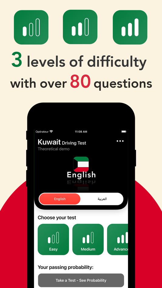 #3. Kuwait Driving Theory Test (iOS) Podle: Jamal Baga