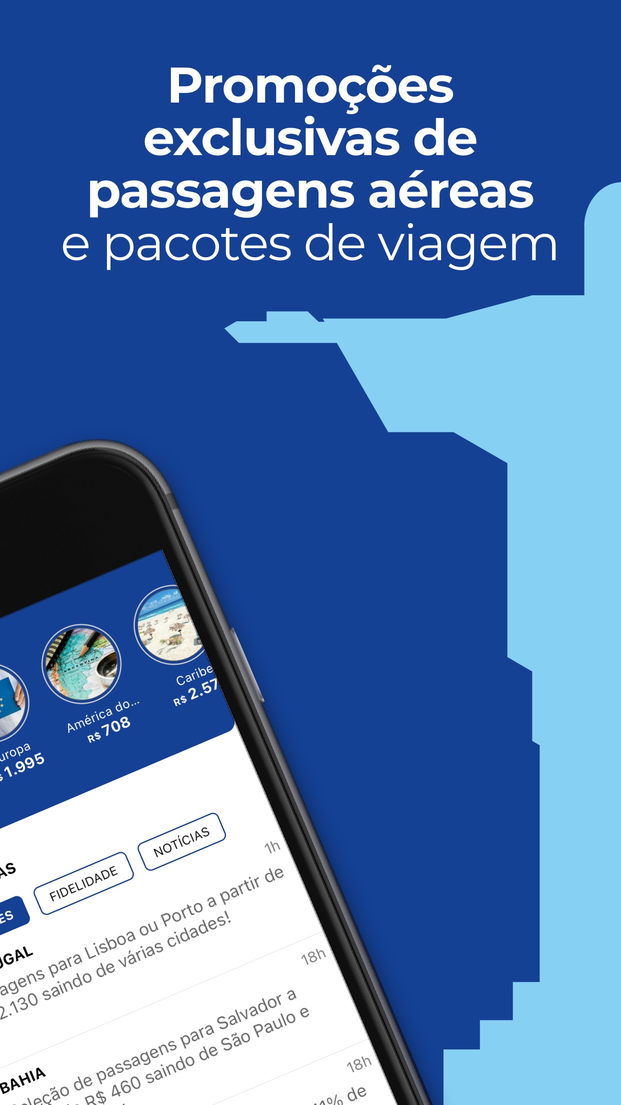 Screenshot do app Melhores Destinos: Passagens