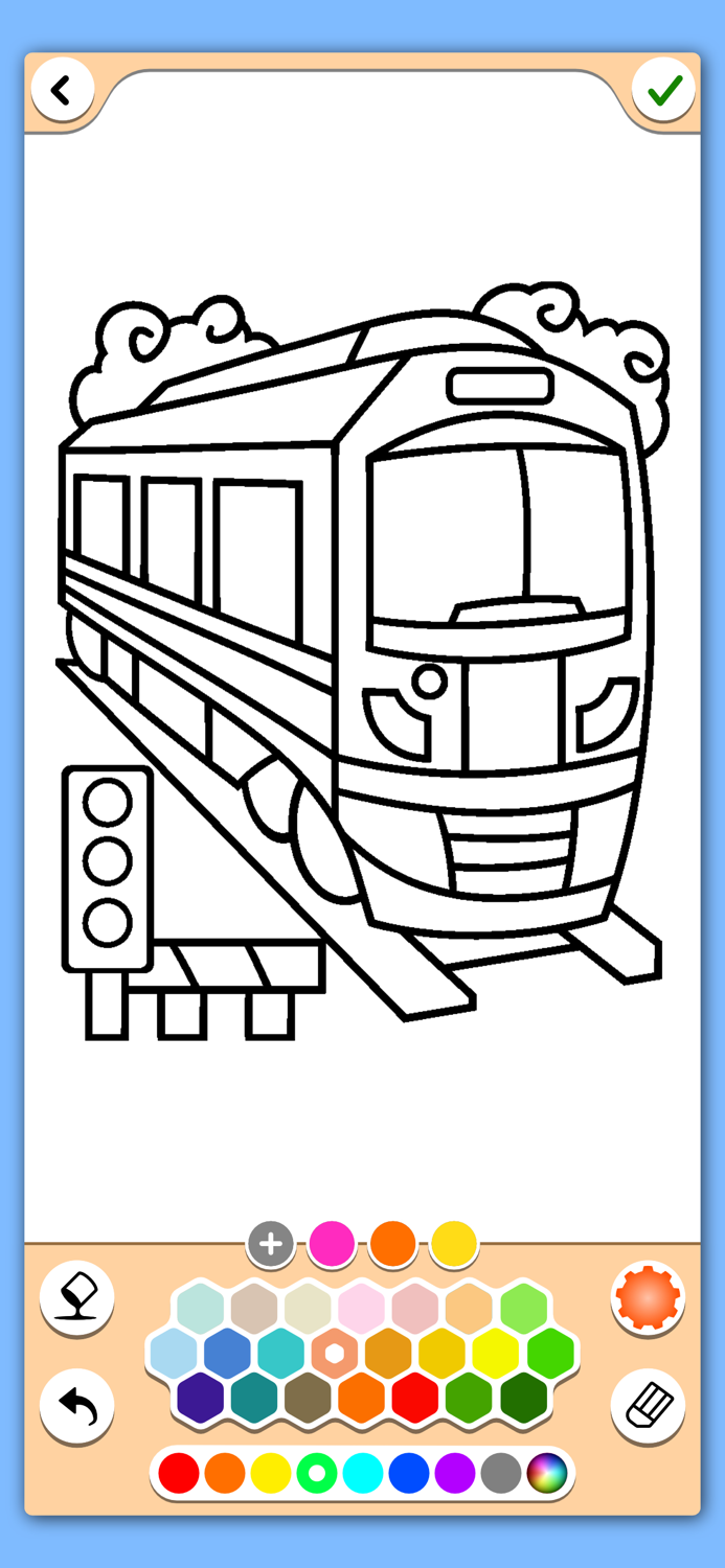 Trains coloring pages