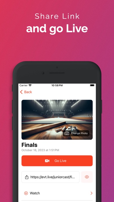 Live Stream Youth Sports Screenshot