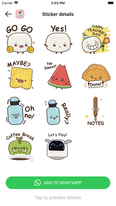 Yummy Buddies Animated Sticker Screenshot