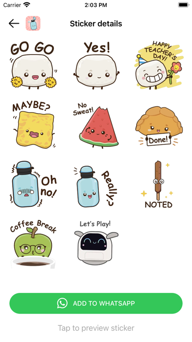 Yummy Buddies Animated Stickerのおすすめ画像2