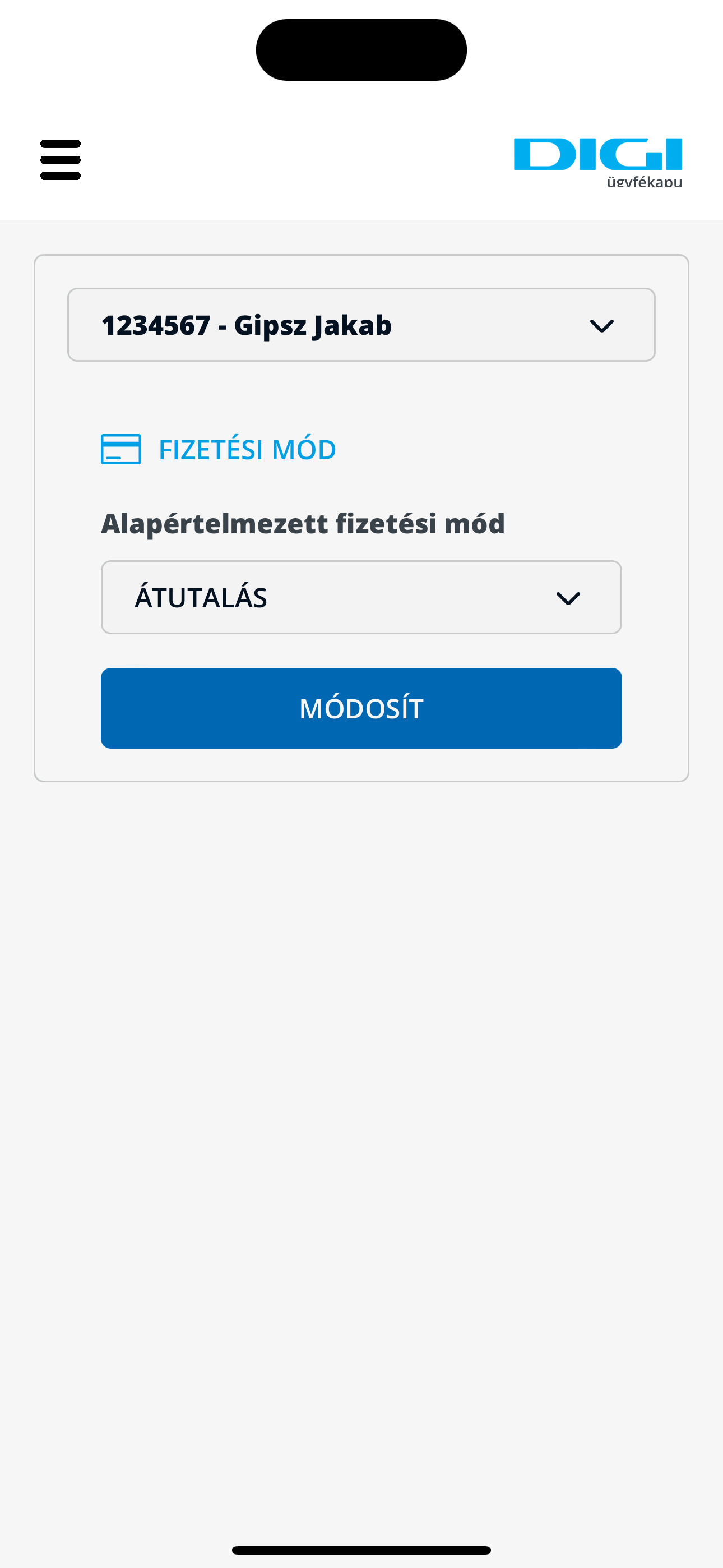 DIGI ügyfélkapu