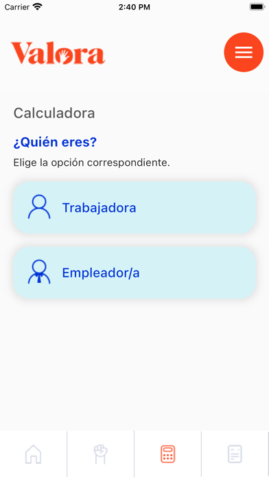 App Valora Screenshot