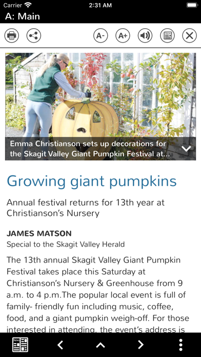 Skagit Valley Herald Screenshot
