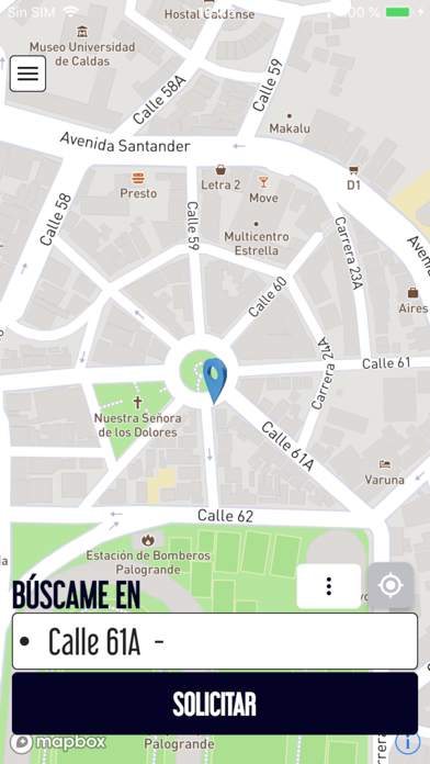 Tu Taxi Manizales Usuario Screenshot