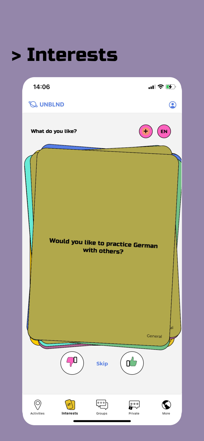 UNBLND - chat and meet people