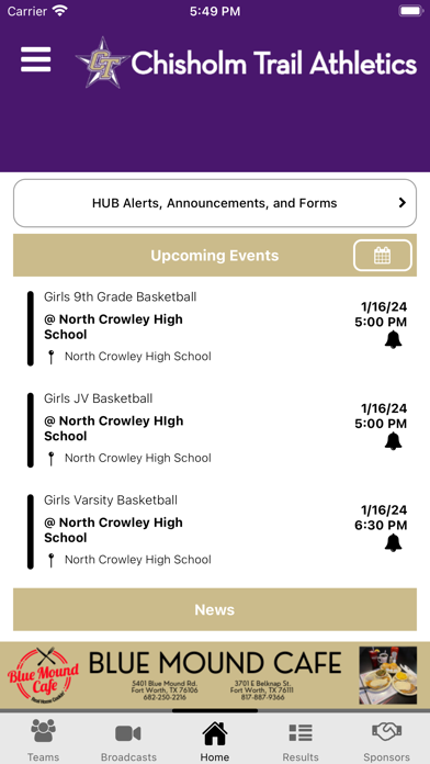 EMS ISD Athletics Screenshot