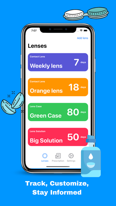 Contact Lens Tracker Pro & Eye Screenshot