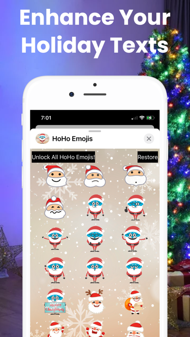Screenshot #2 pour HoHo Emojis - Santa Claus