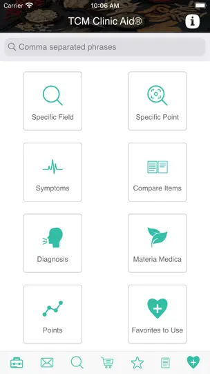 Captura de pantalla de TCM Clinic Aid en iPhone 1