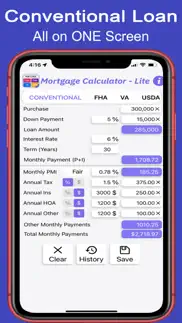 mortgage calculator-lite iphone screenshot 1