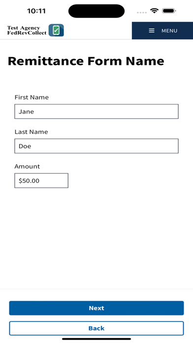 FedRevCollect Screenshot