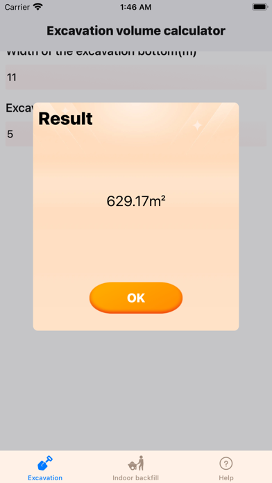 Screenshot #2 pour ExcavationCalculator
