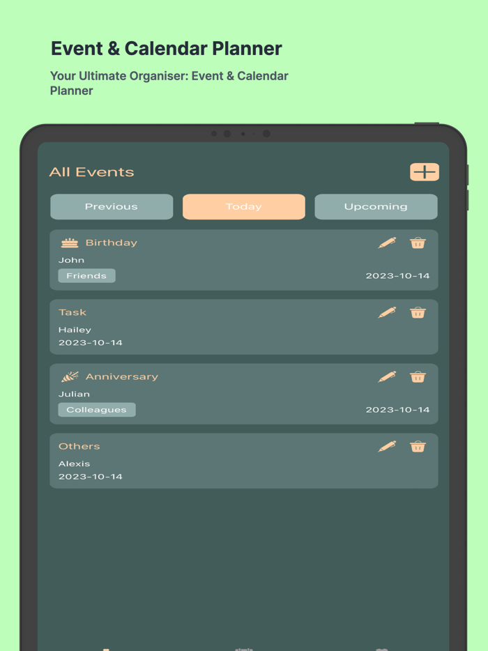 Events and Calendar Planner