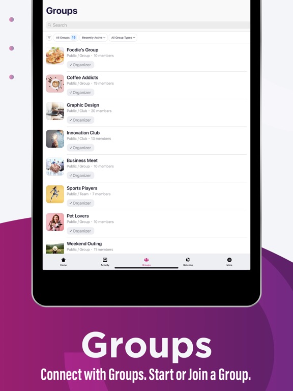 GOT CONNECTIONS Social iPad screenshot 2 - Social Networking app