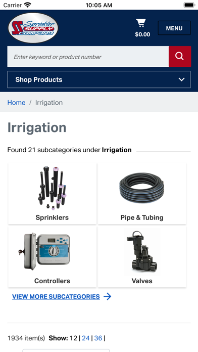 Sprinkler Supply Company App Screenshot