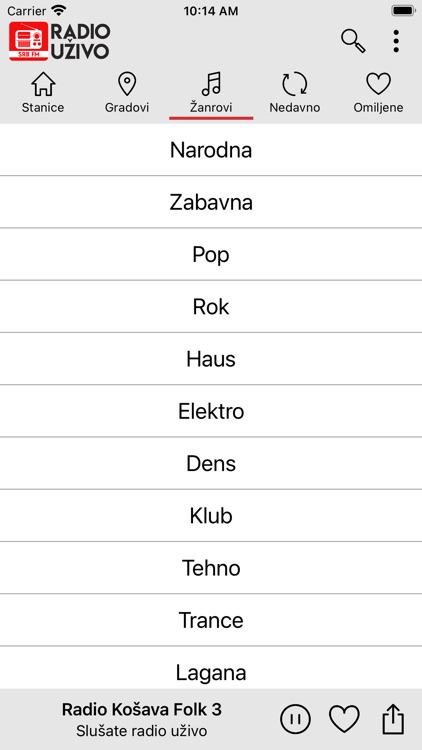 Radio Uzivo Srbija screenshot-5