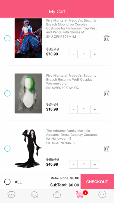 Miccostumes Cosplay Shopping Screenshot