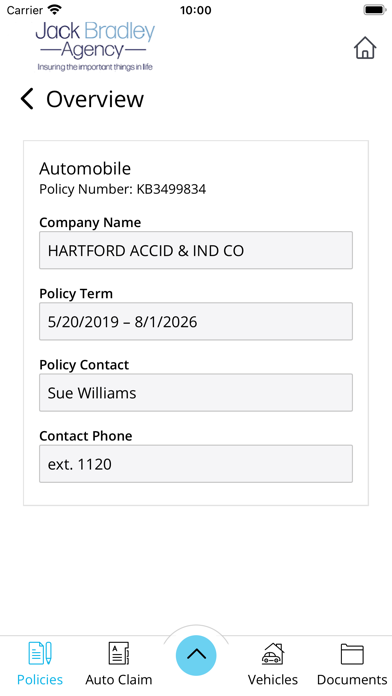Jack Bradley Insurance Mobile Screenshot