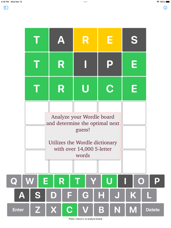 Tares -- Wordle Analyzerのおすすめ画像1