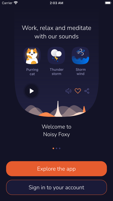 Noisy Foxy: relax sleep sounds Screenshot