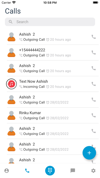 Calling Vault App Screenshot