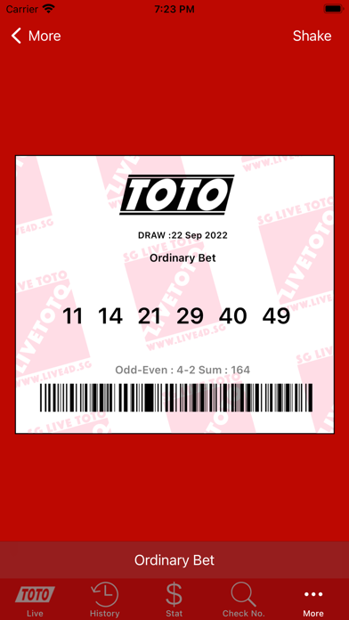 SG Live TOTO