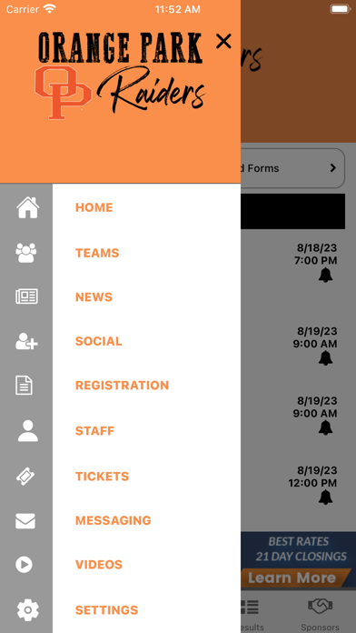 Orange Park Athletics Screenshot