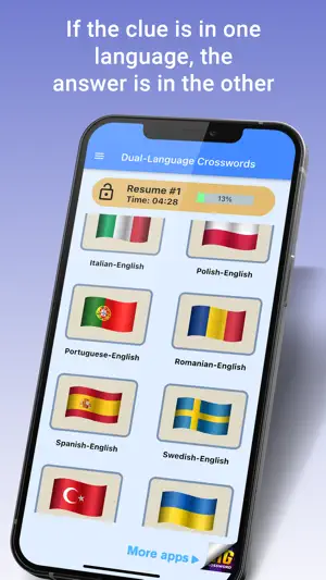 Dual-Language Crosswords screenshot 2