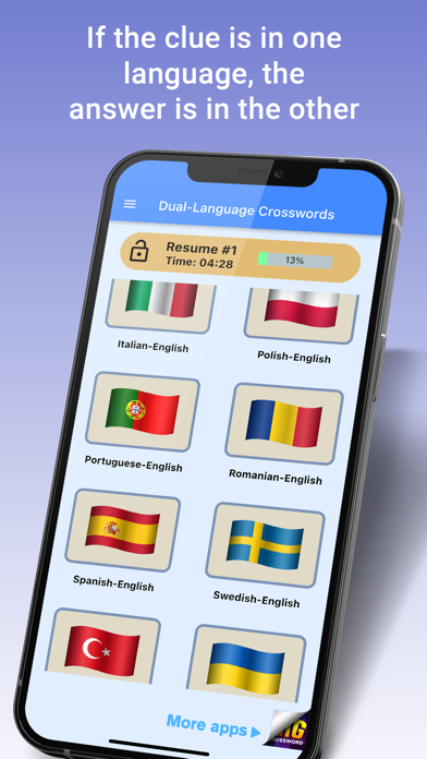 Dual-Language Crosswords Screenshot 2 - AppWisp.com Dual-Language Crosswords Screenshot 2 - AppWisp.com