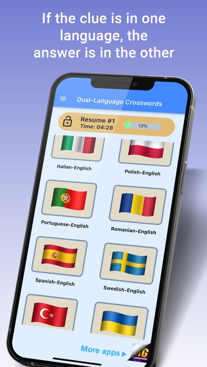 Dual-Language Crosswords